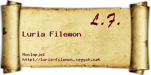Luria Filemon névjegykártya